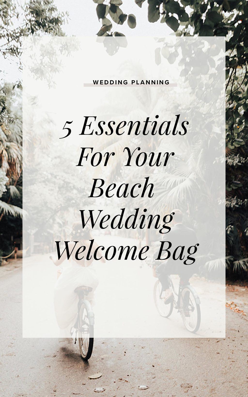 5 Essentials Beach Wedding Welcome Bag Cover